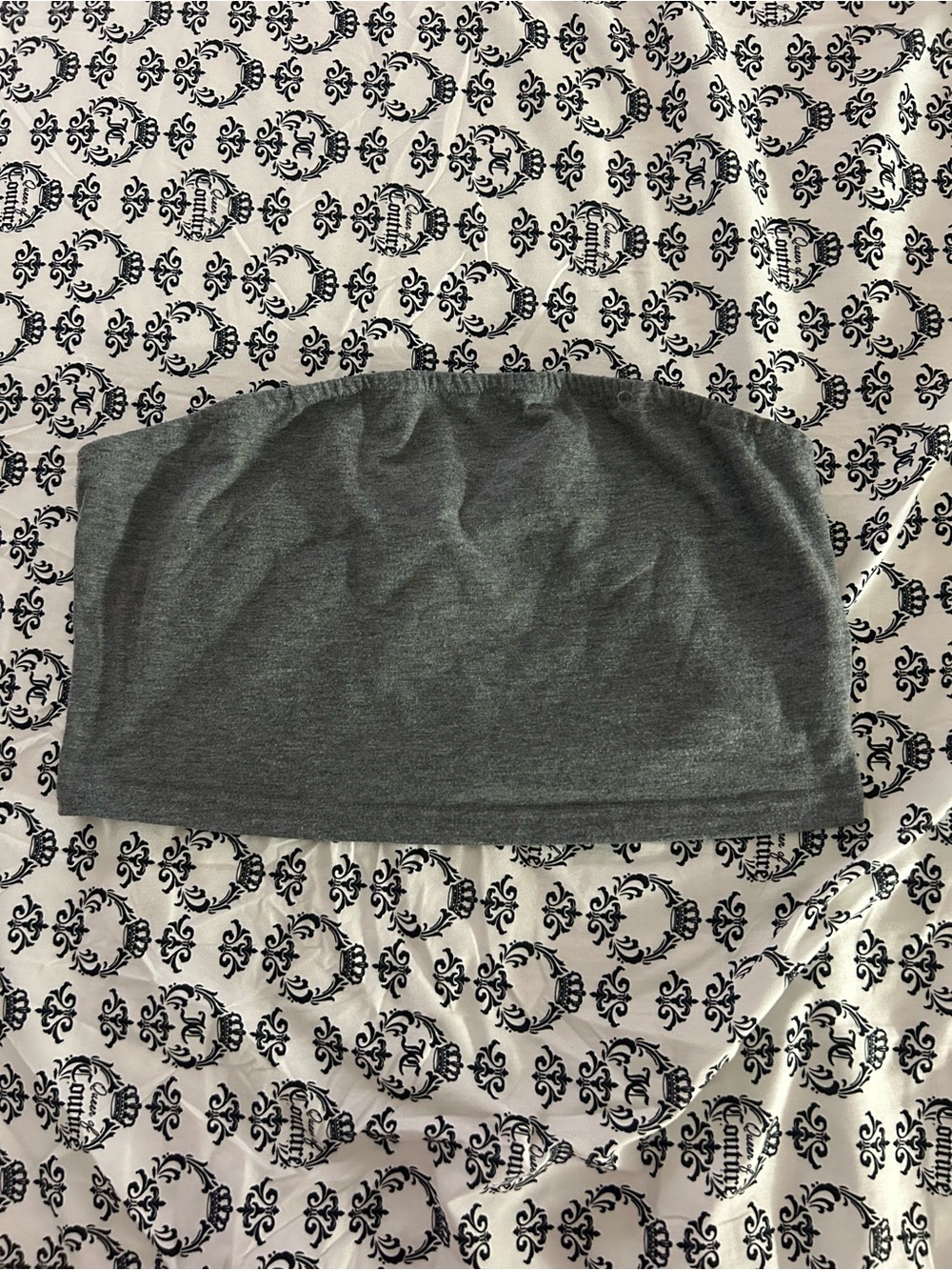 Women's Grey Tube Top - Stretch Cotton Blend
